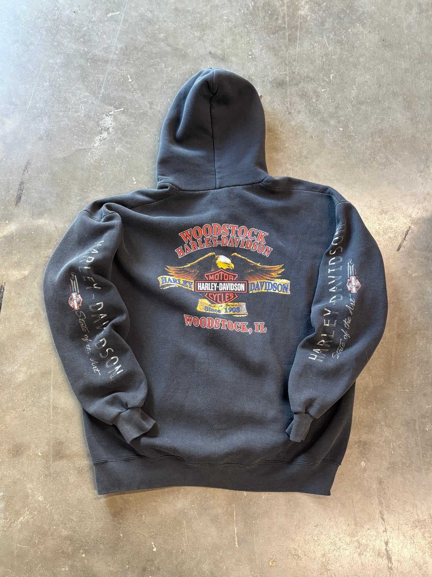 Vintage Harley Davidson State of the Art zip up size large