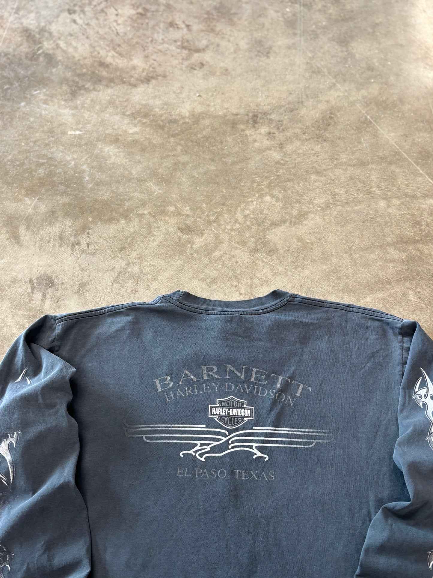 Vintage Smoked Out Harley Davidson Blade long sleeve size xl