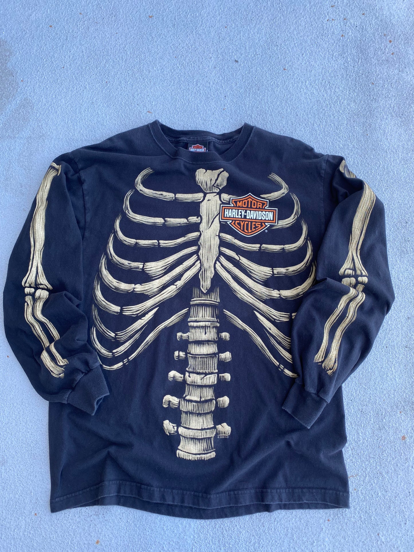 Harley Davidson skeleton long sleeve size XL