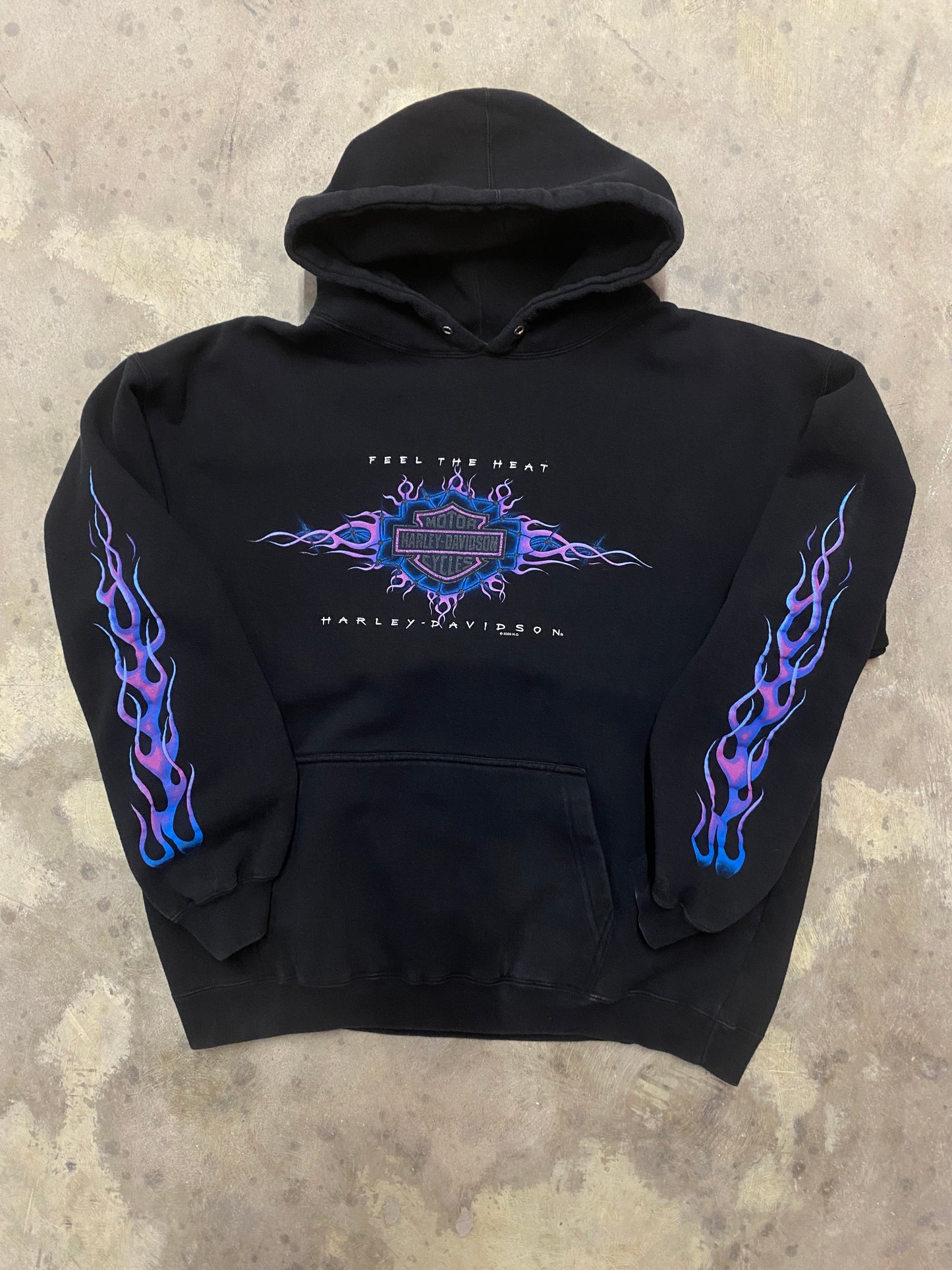 Vintage Feel The Heat Harley Davidson Hoodie Size large