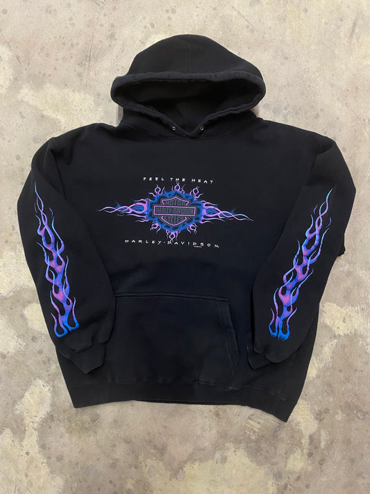 Vintage Feel The Heat Harley Davidson Hoodie Size large