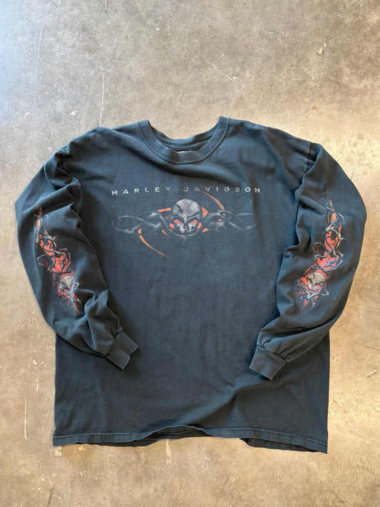 Vintage Harley skull long sleeve xl