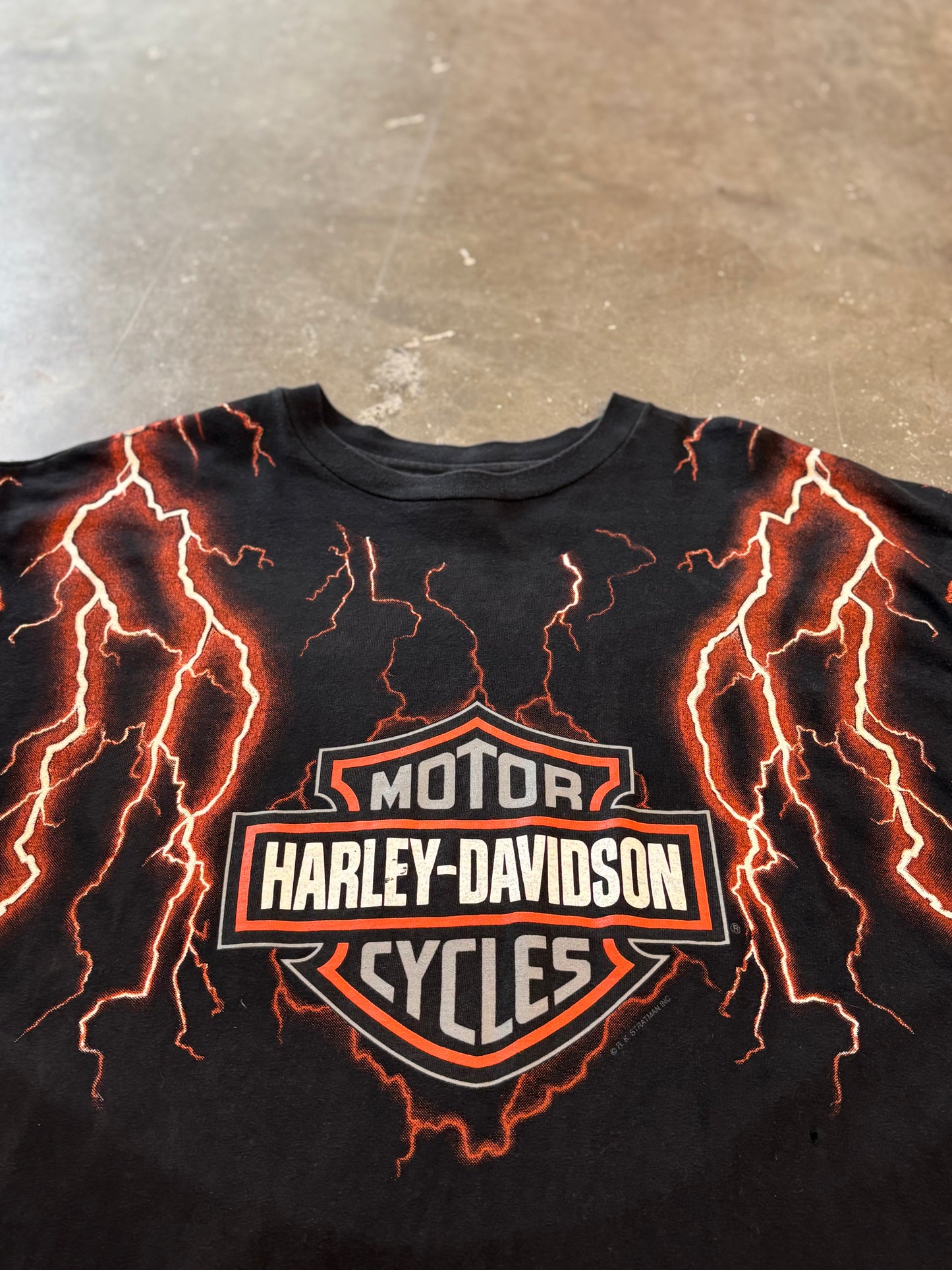 Vintage Harley Davidson Lightning print shirt size XL