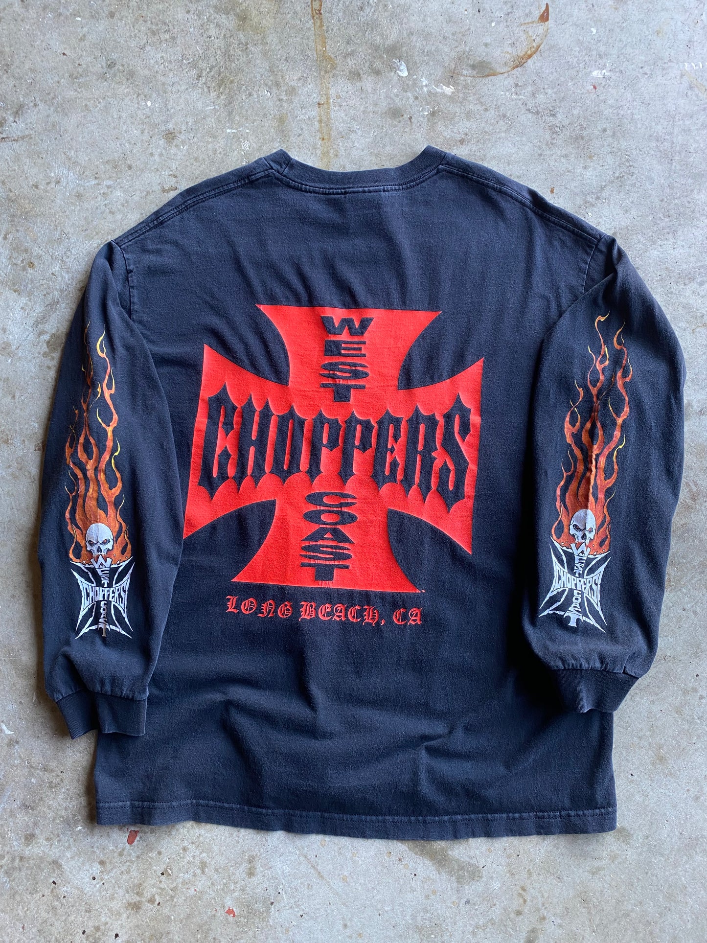 Vintage West Coast Choppers Skull long sleeve size extra large