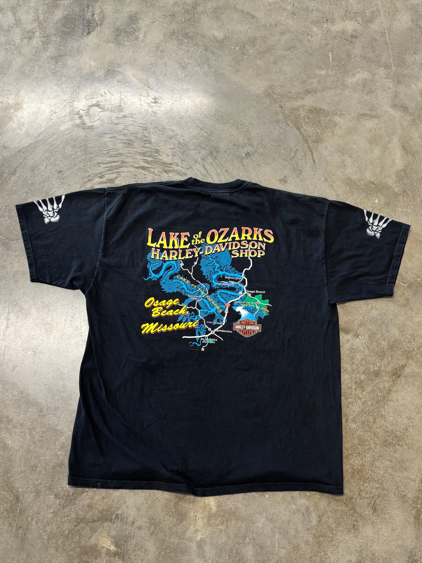 Vintage Harley Davidson Skull Poker shirt size xxl
