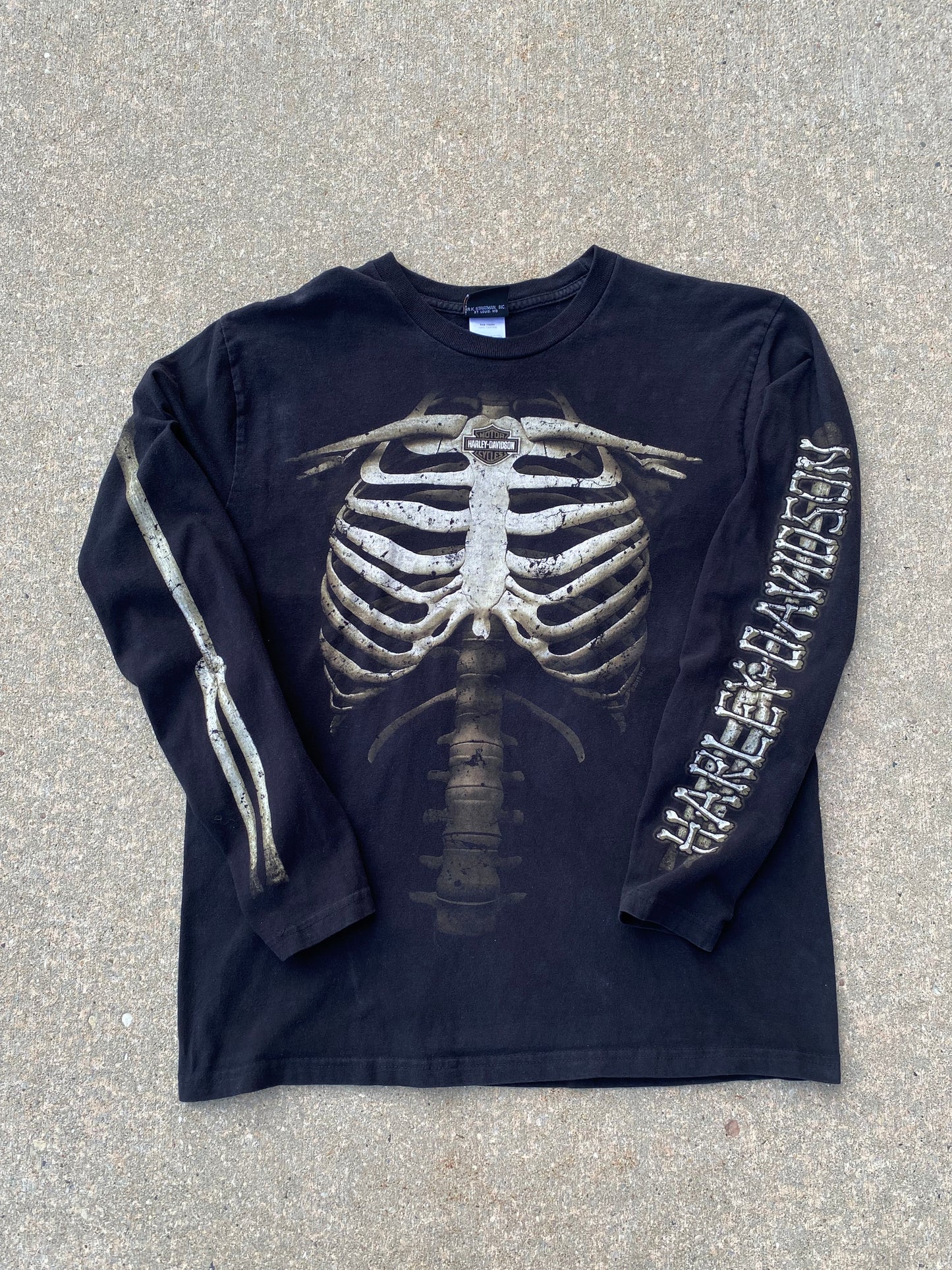 Harley Davidson Skeleton long sleeve size large