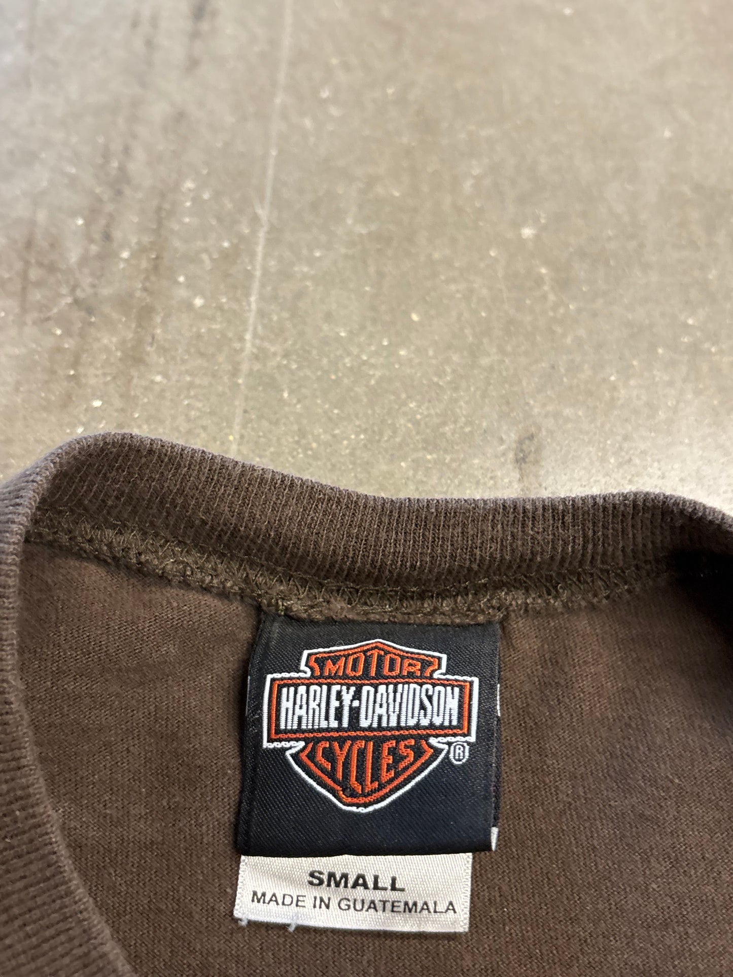 Vintage Harley Davidson Mocha long sleeve size small