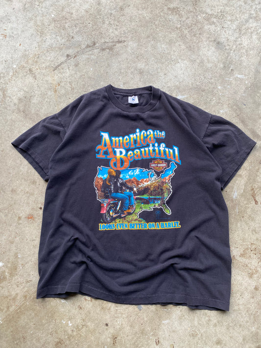 Vintage Harley Davidson America The beautiful shirt size extra large