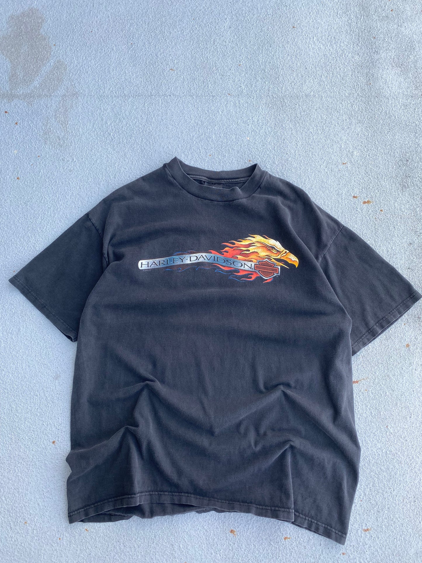 Vintage Harley Davidson Flaming Eagle shirt Size XL