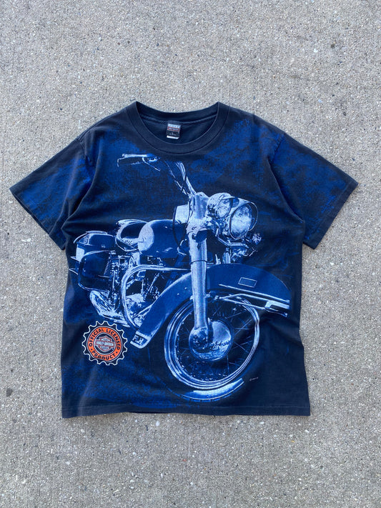 Vintage Harley Davidson Big print bike shirt size large fits XL