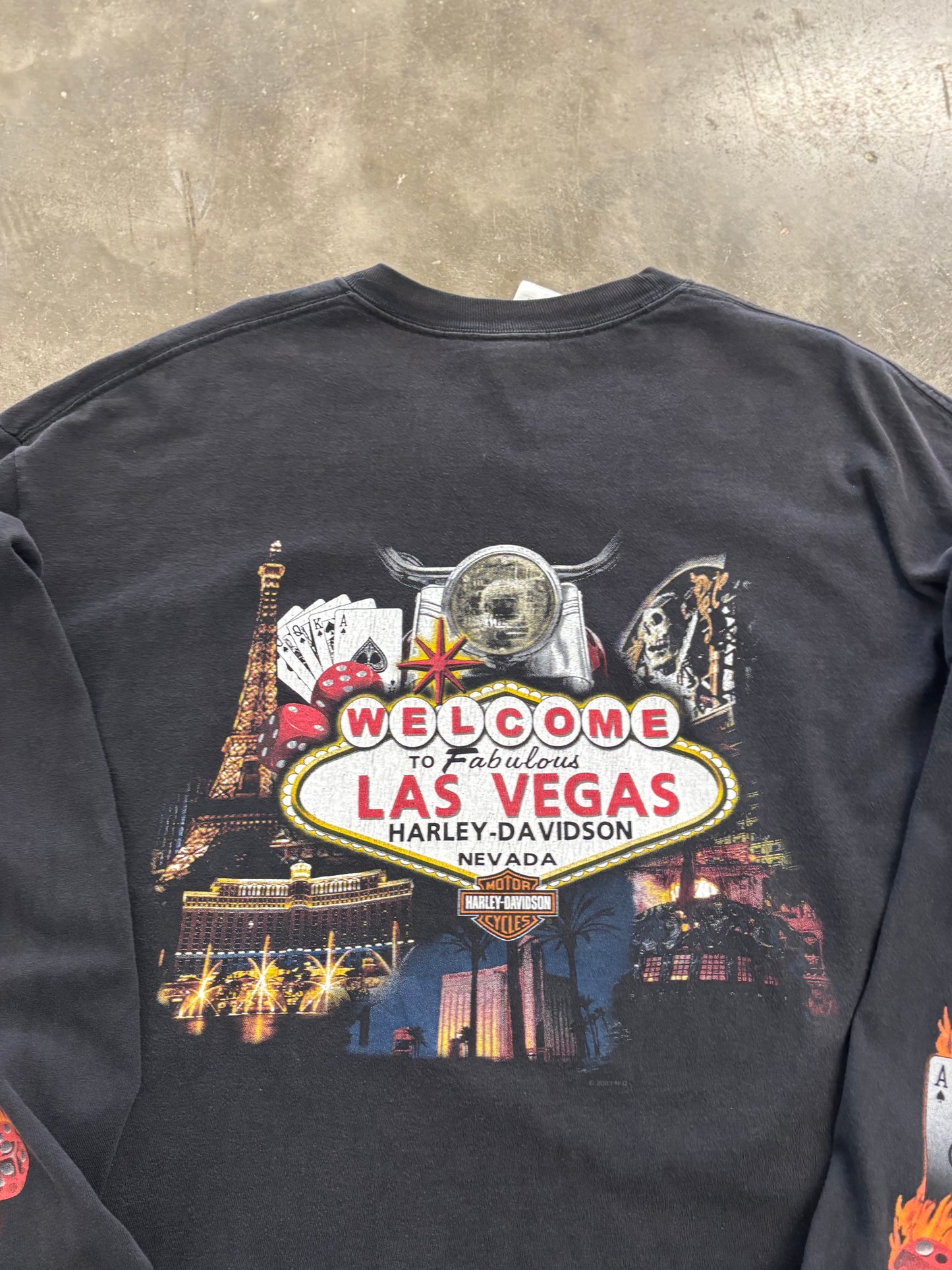 Vintage Harley Davidson Dice poker long sleeve size xl