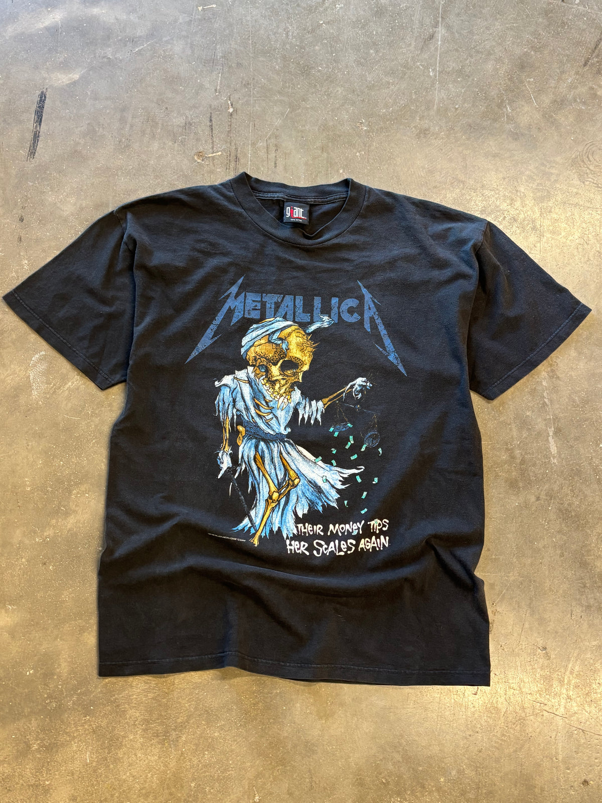 Vintage Metallica money scales Pushead Shirt size xl