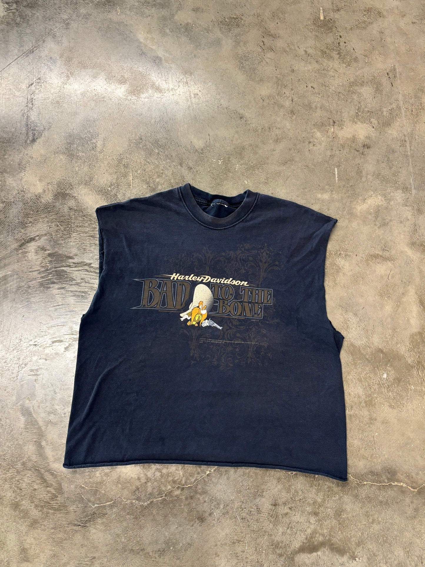 Vintage Harley Davidson chopped looney tunes shirt size large