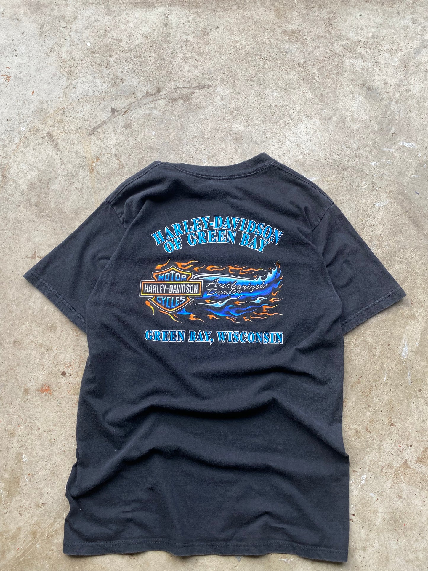 Vintage Harley Davidson Lightning Eagle shirt size large