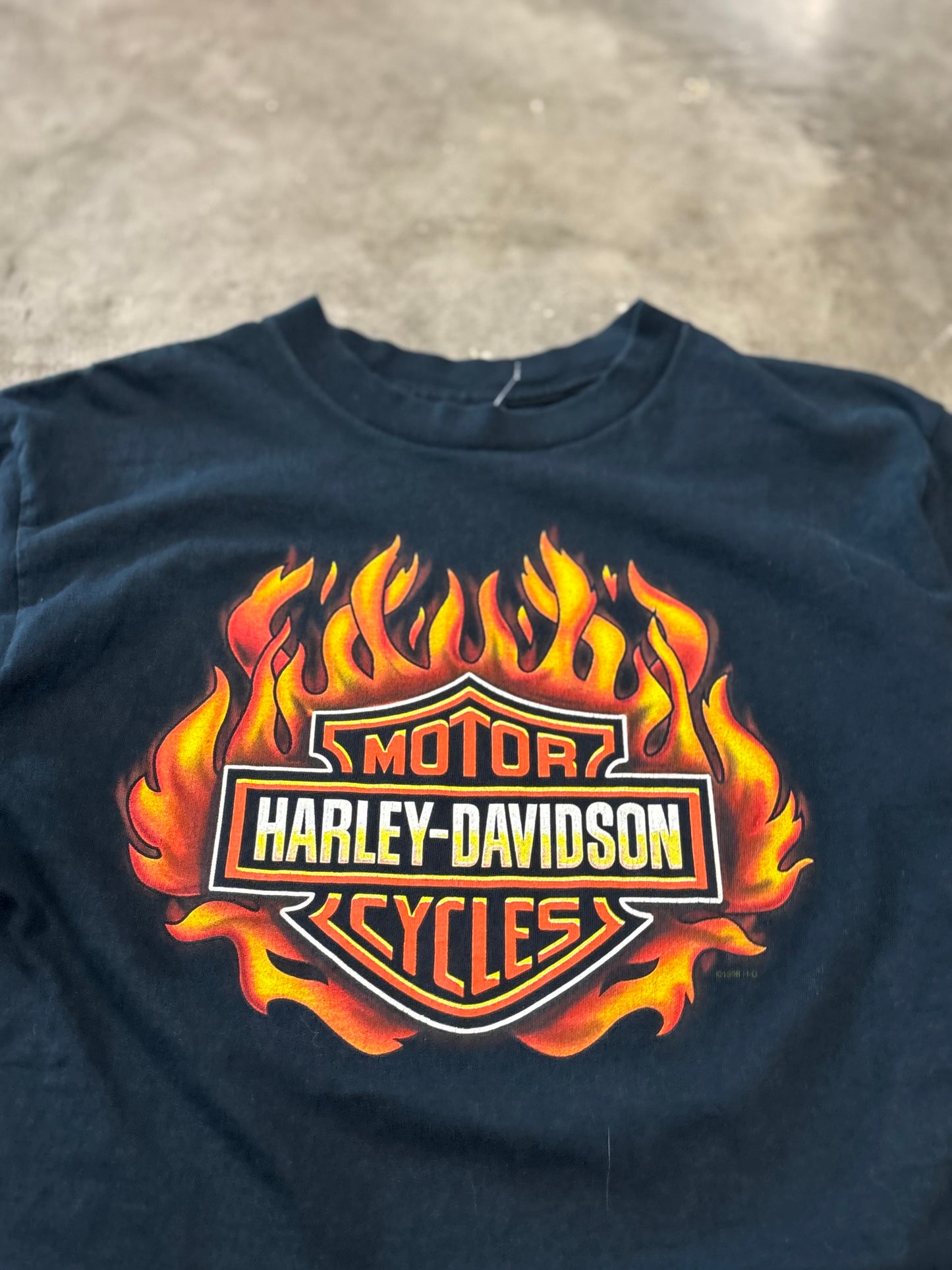 Vintage Harley Davidson Flame ball shirt size large