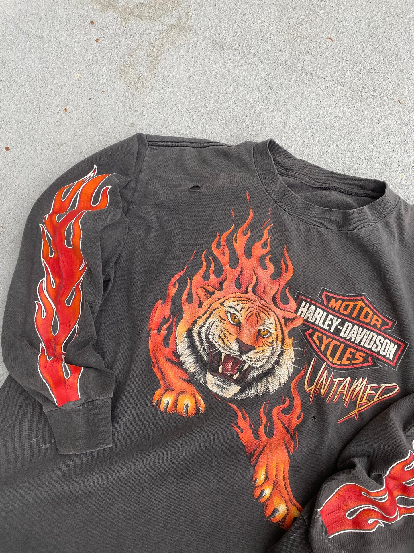 Vintage Harley Davidson Tiger long sleeve Size Large