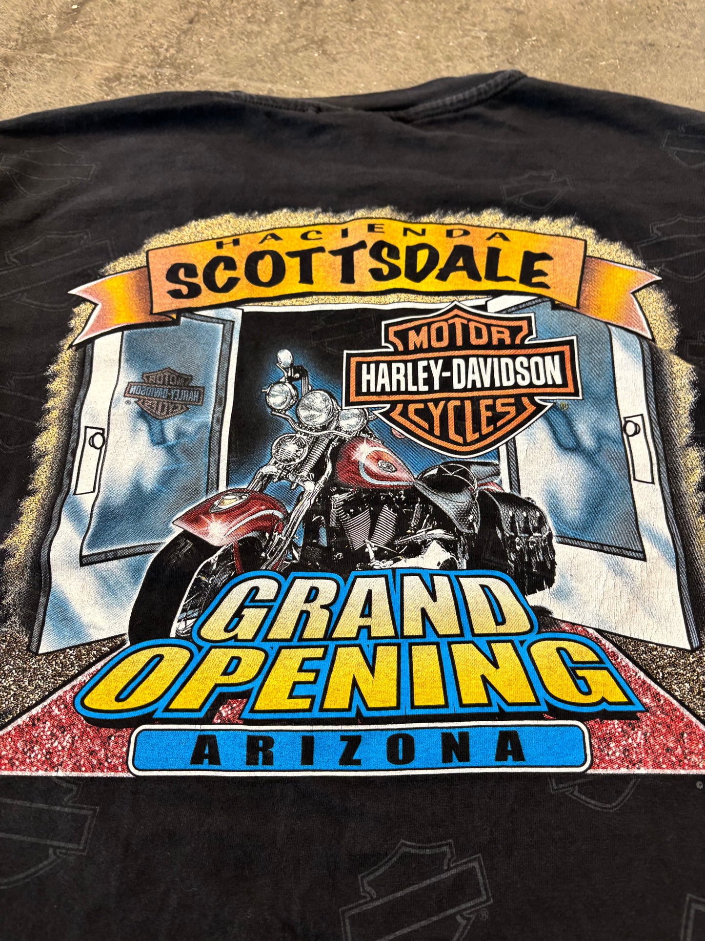 Vintage Harley Davidson Blue Flame Ball size large shirt