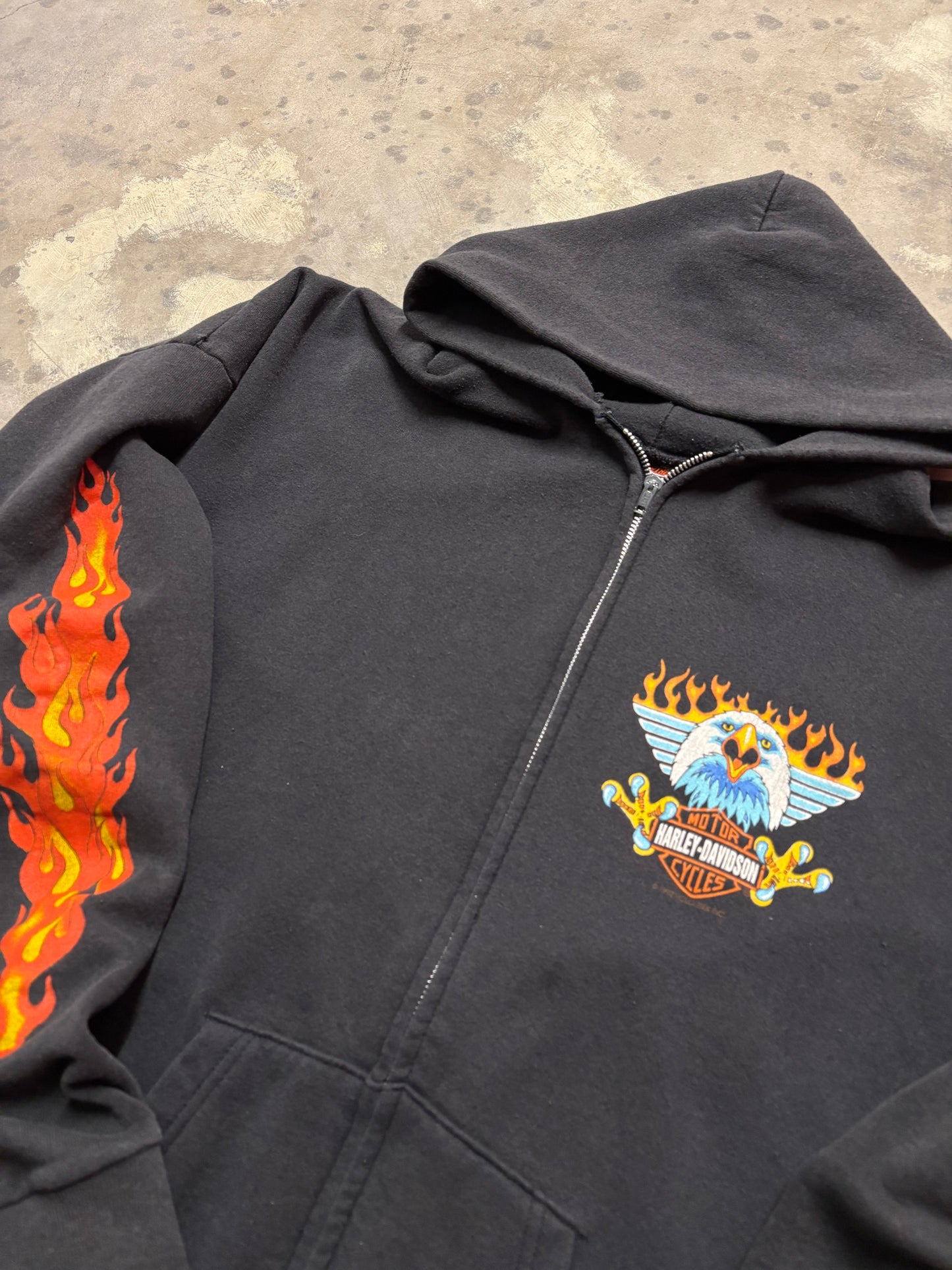 Vintage Harley Davidson Eagle Zip Up Size XXXL