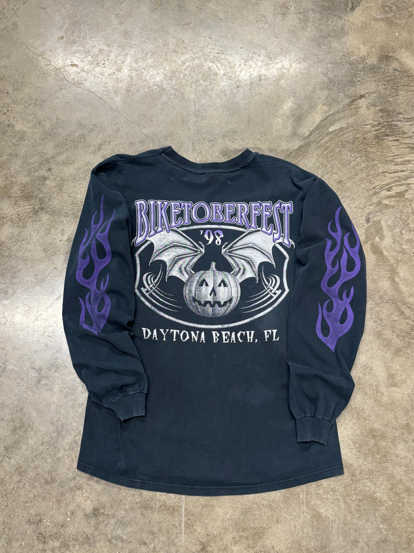 Vintage biketoberfest halloween long sleeve size large