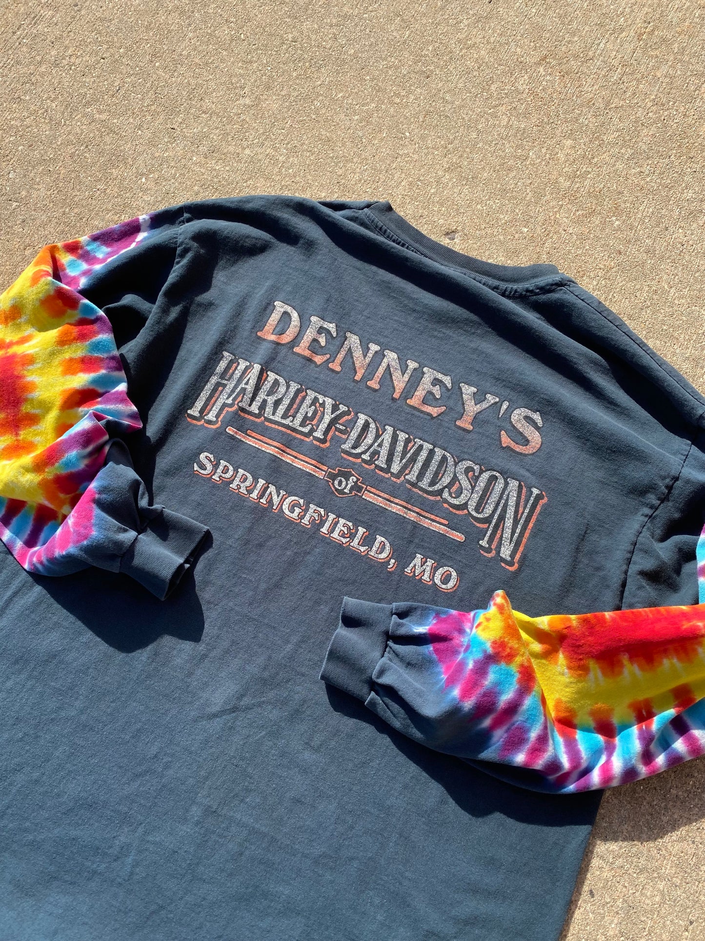 Vintage Harley Davidson Rainbow long sleeve Size XL