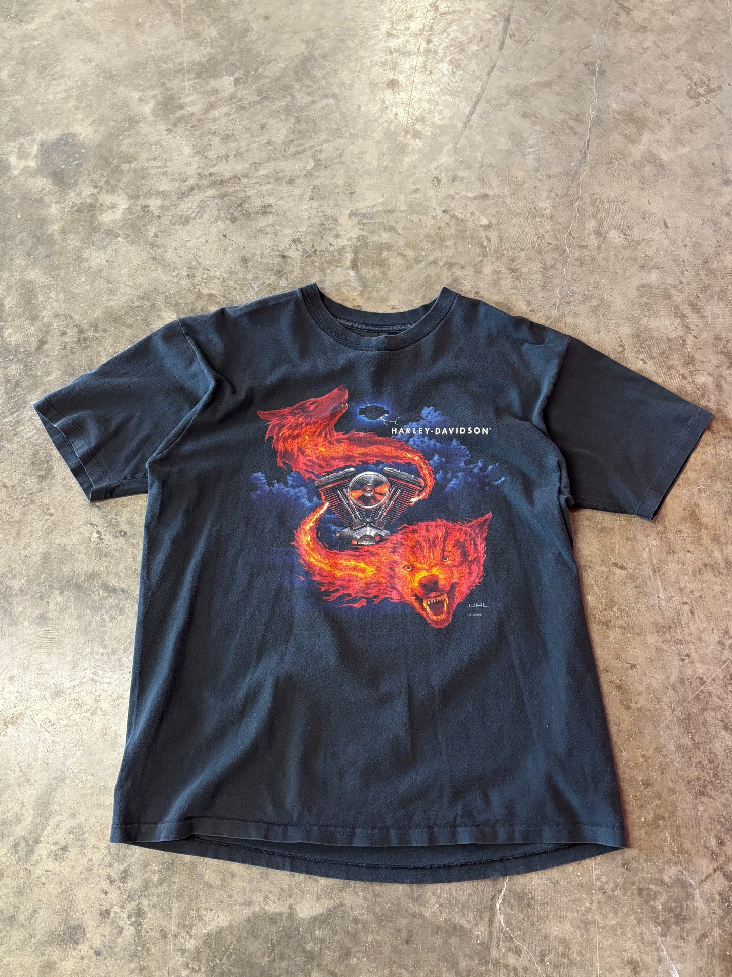 Vintage Harley Davidson wolf shirt size xl
