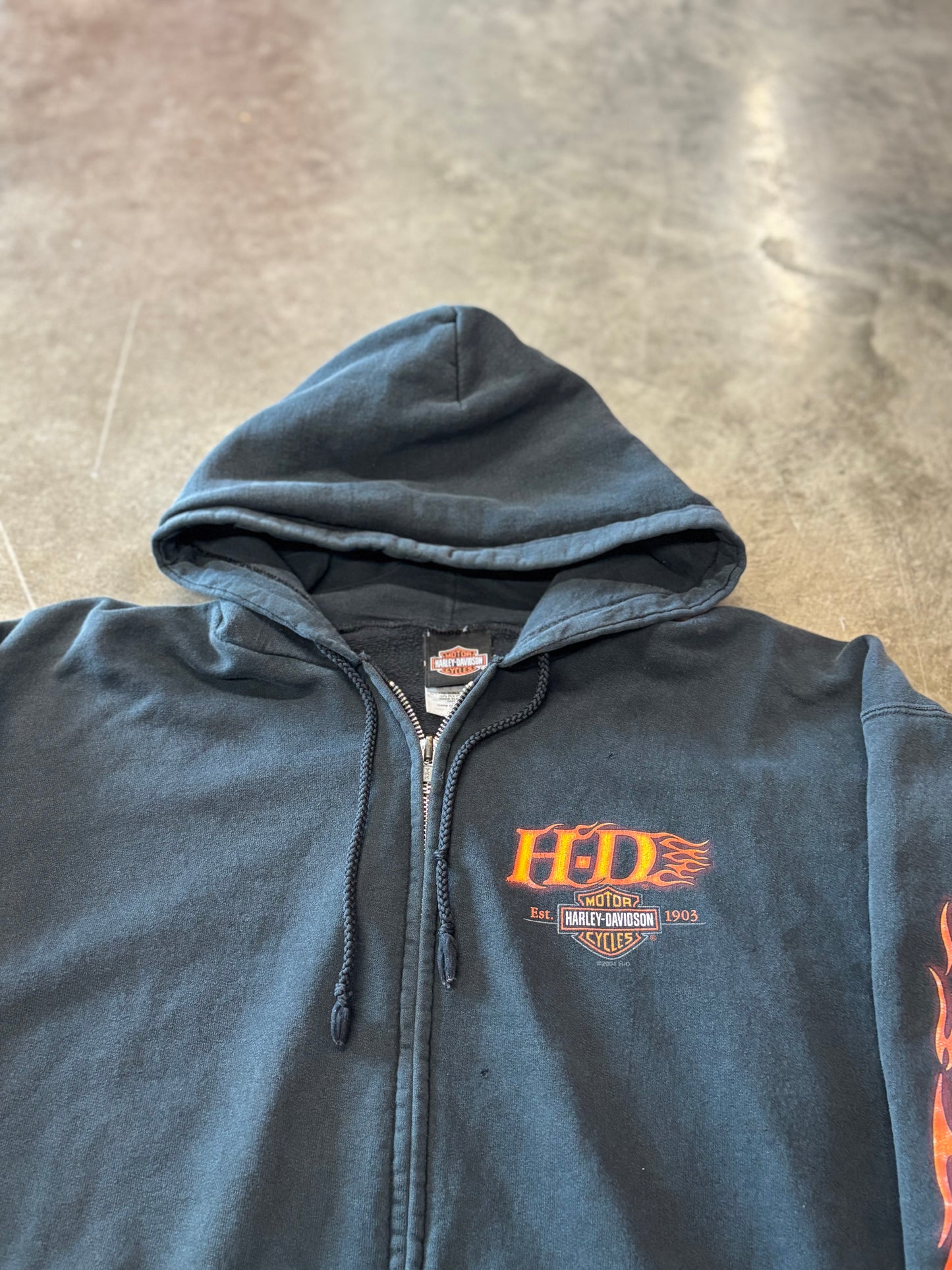 Vintage Harley Davidson 100 years zip up size large