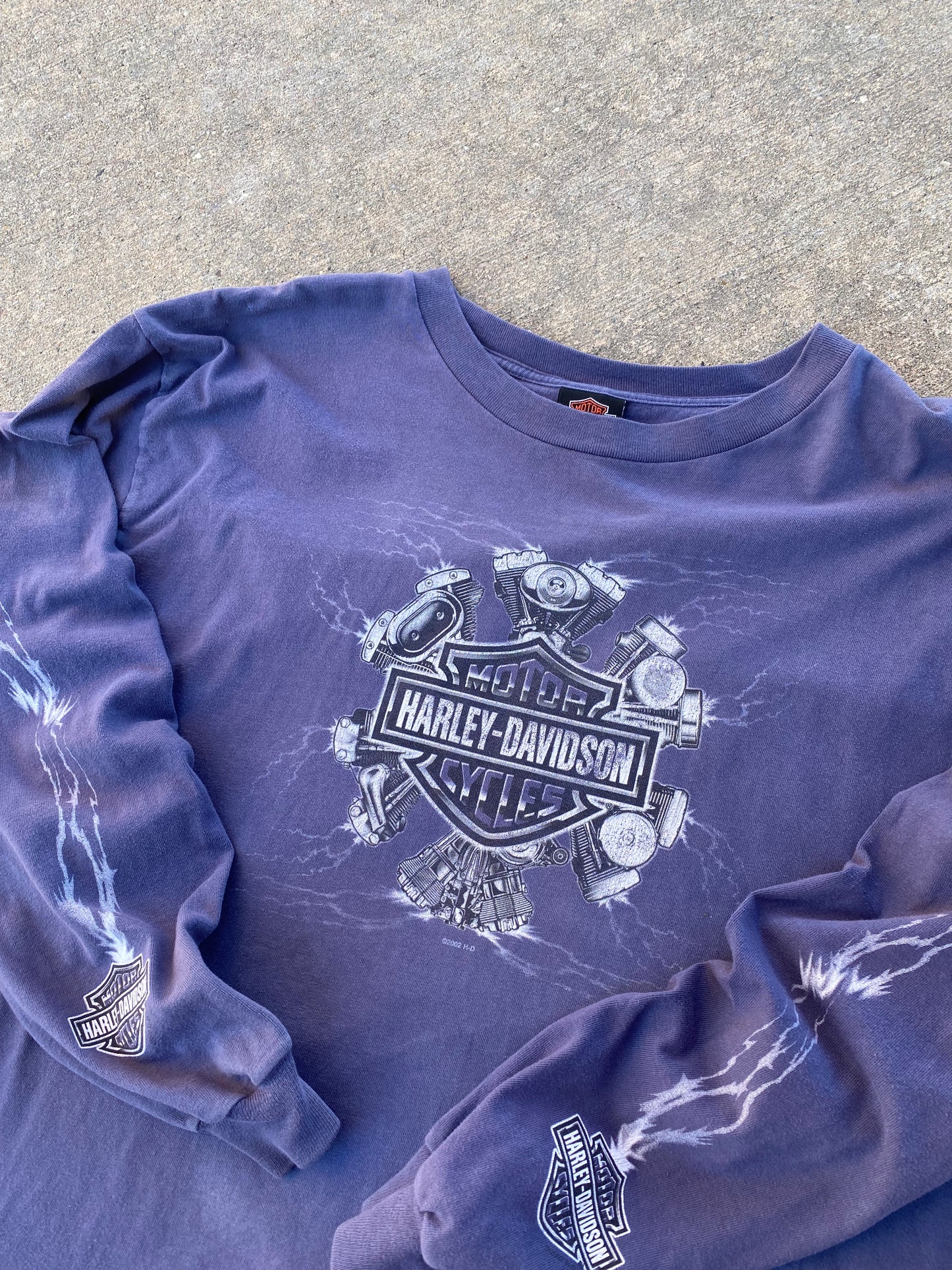 Vintage Harley Davidson Purple Lightning long sleeve size XL