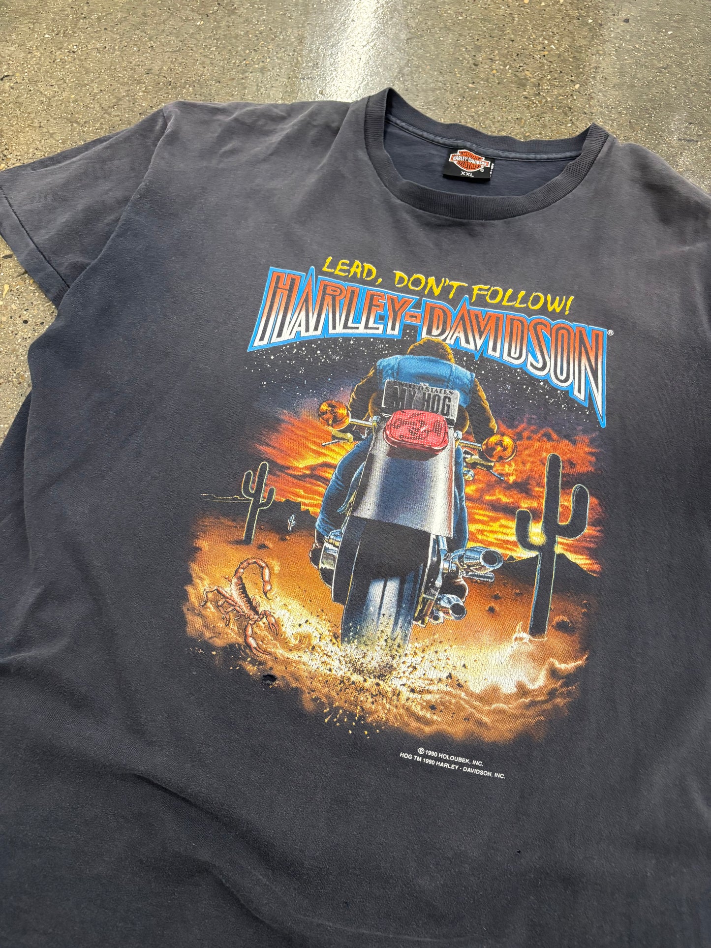 Vintage Faded Out Harley Davidson Lead Don’t Follow shirt size XXL
