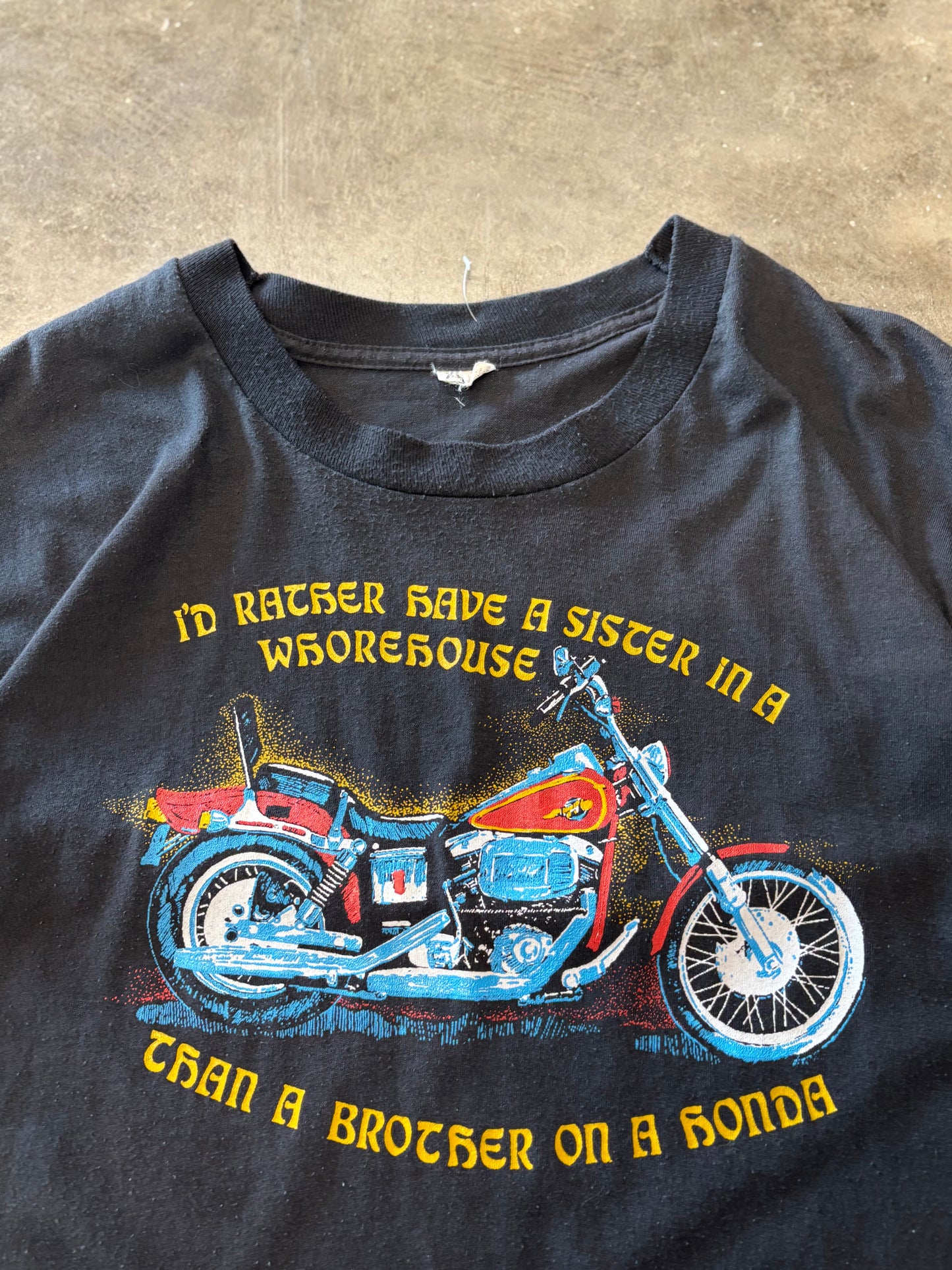 Vintage biker 80’s shirt very fun one size xl