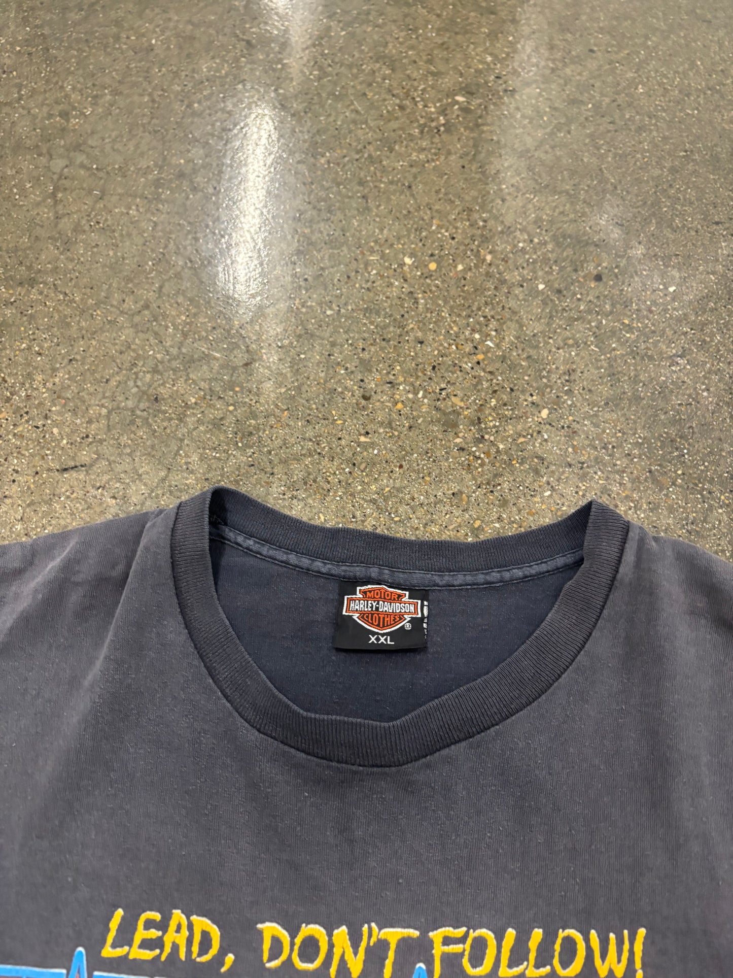 Vintage Faded Out Harley Davidson Lead Don’t Follow shirt size XXL