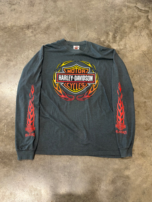 Harley Davidson 2000’s Flame long sleeve shirt size XL
