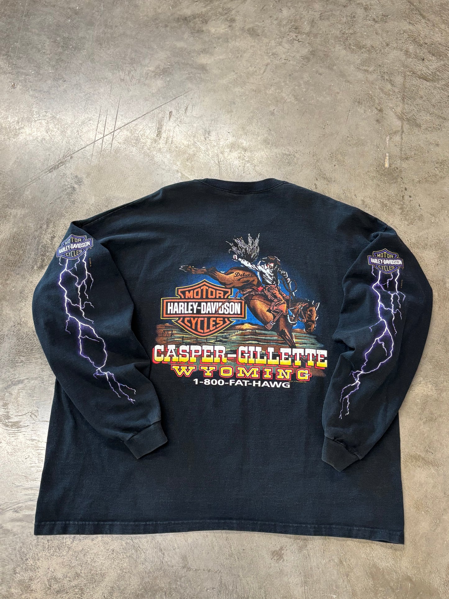Vintage Harley Davidson purple Lightning shirt size xxl