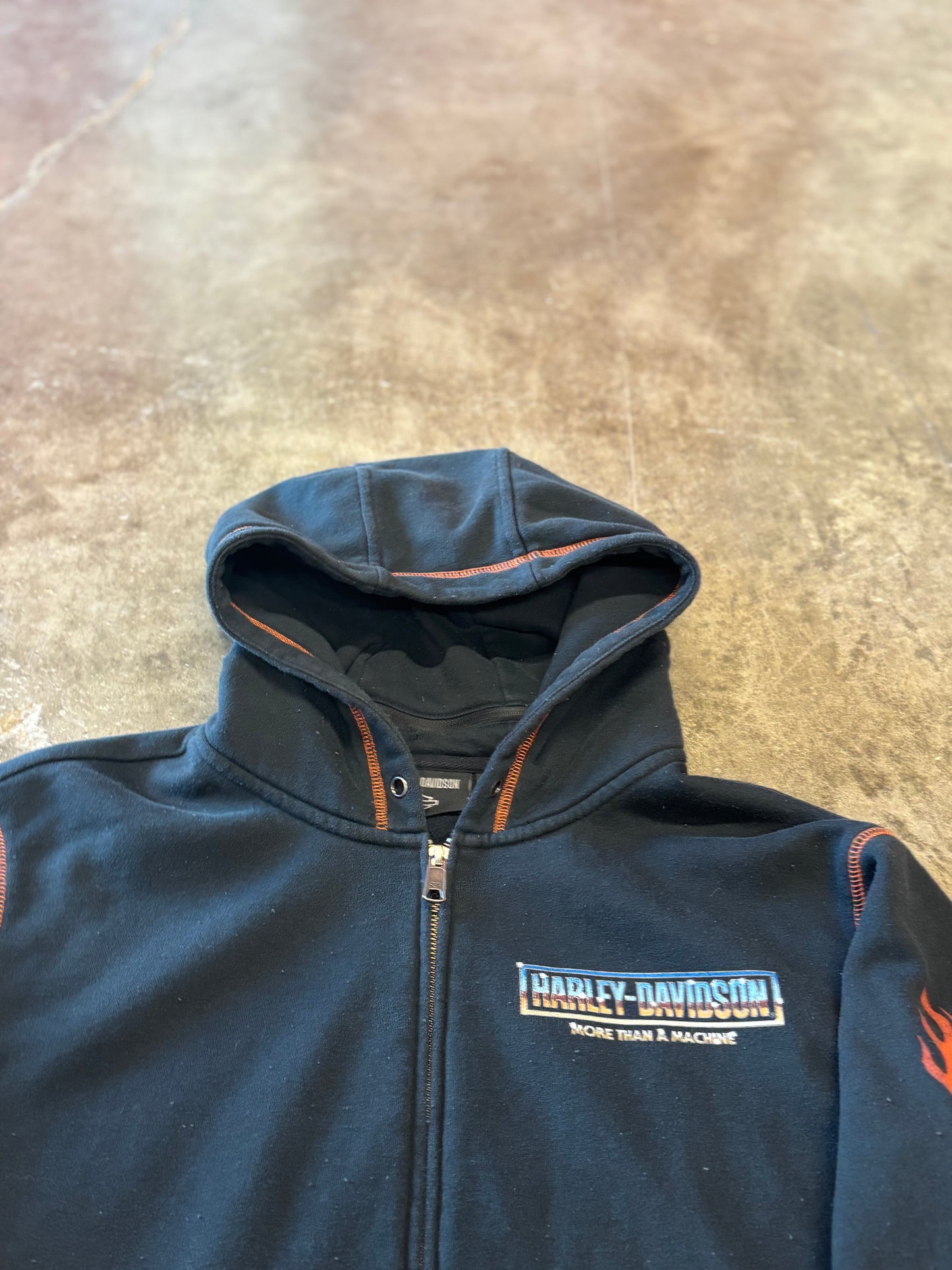 Harley Davidson Chrome Zip up mean machine size large
