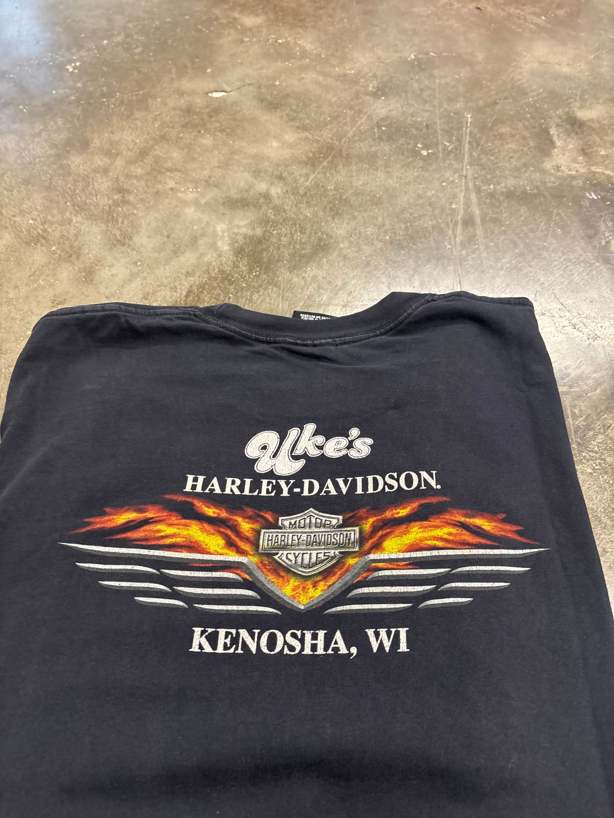 Vintage Harley Davidson Flame sleeve shirt size xxl