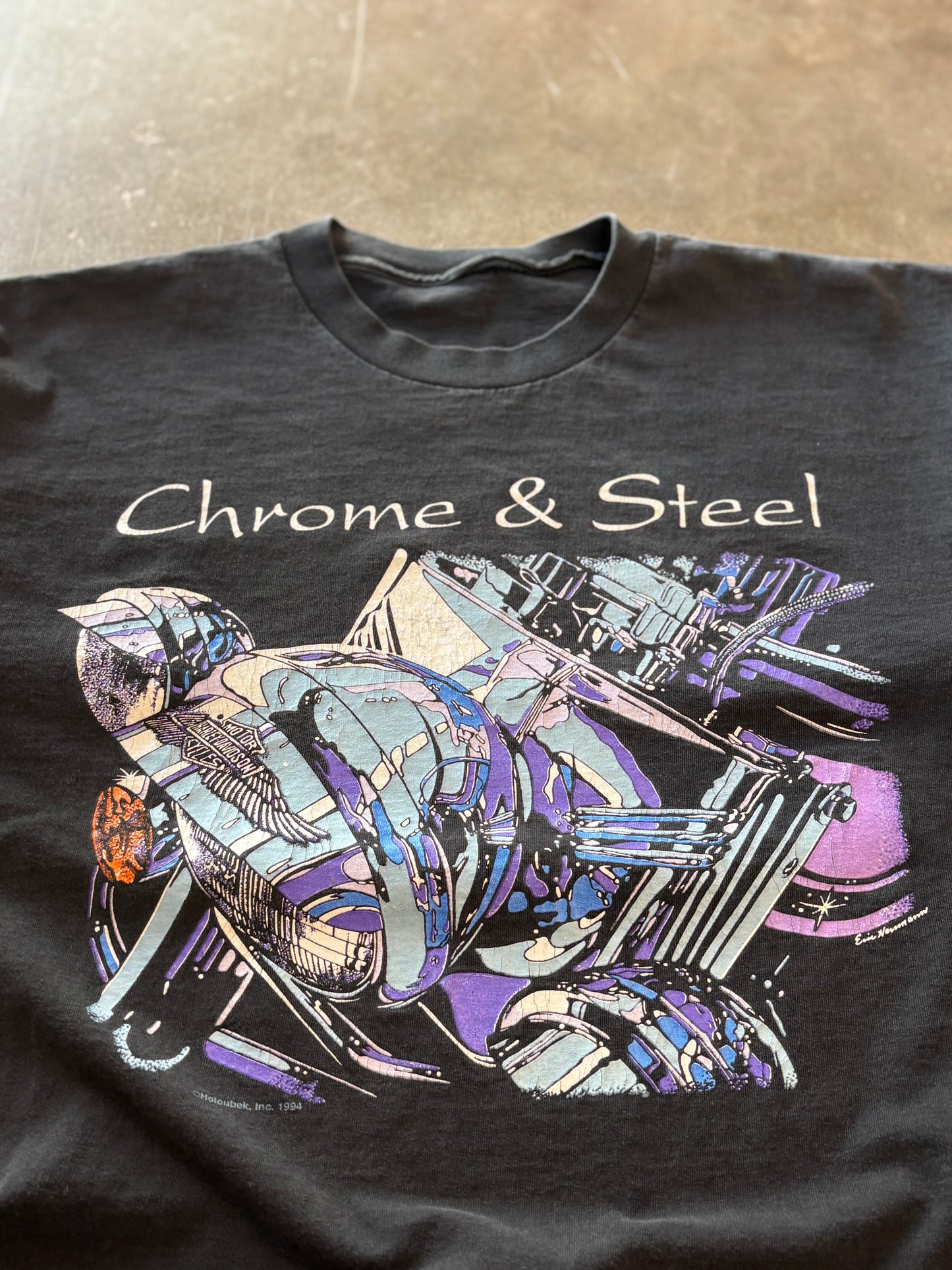 Vintage Harley Davidson Chrome and Steel shirt size XL