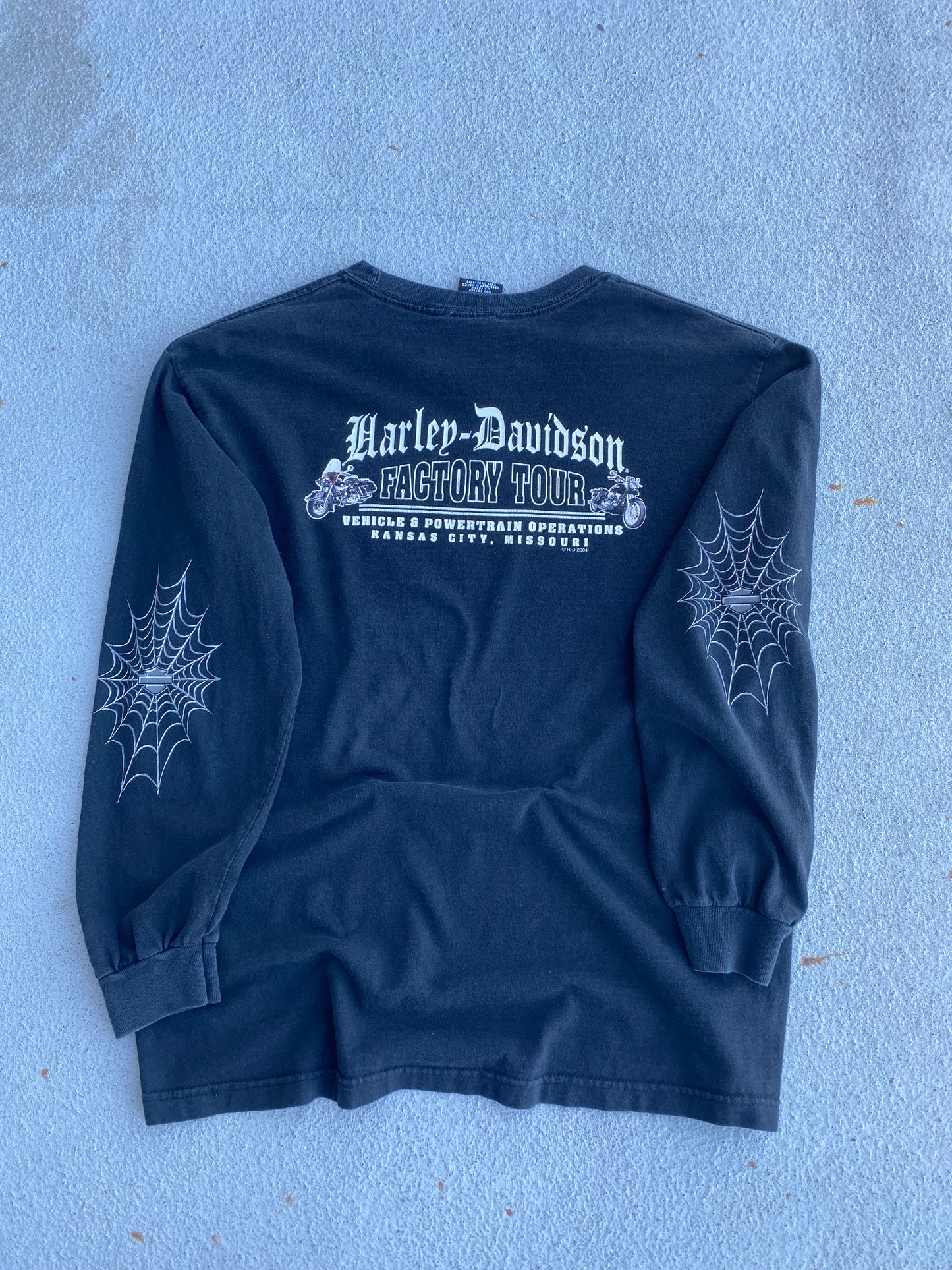 Vintage Harley Budget spiderweb long sleeve size large