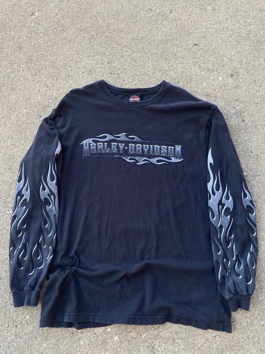 Harley Davidson Chrome Flames long sleeve shirt size extra large