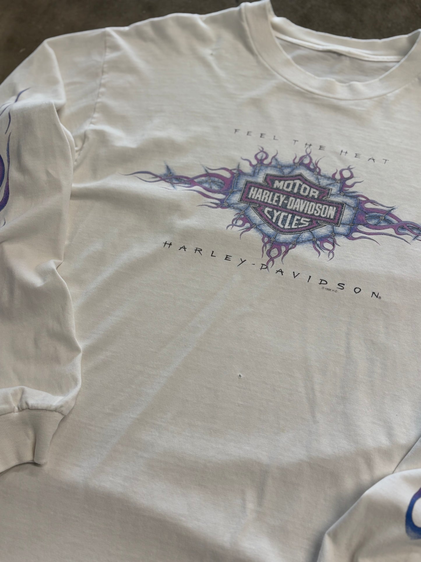 Vintage Harley Davidson Feel the heat long sleeve size Large/XL