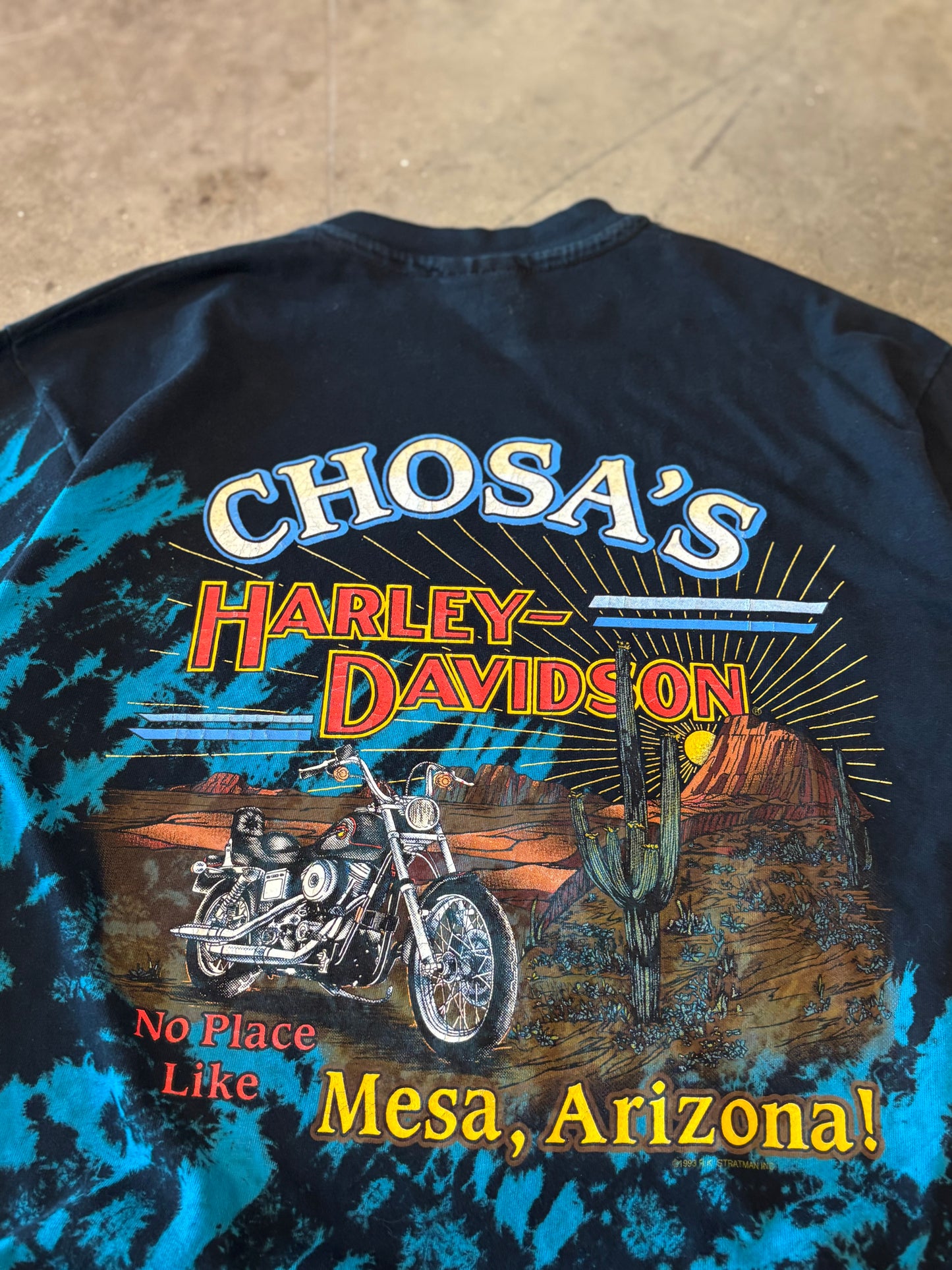Vintage Harley Davidson Bear Tie Dye shirt size large