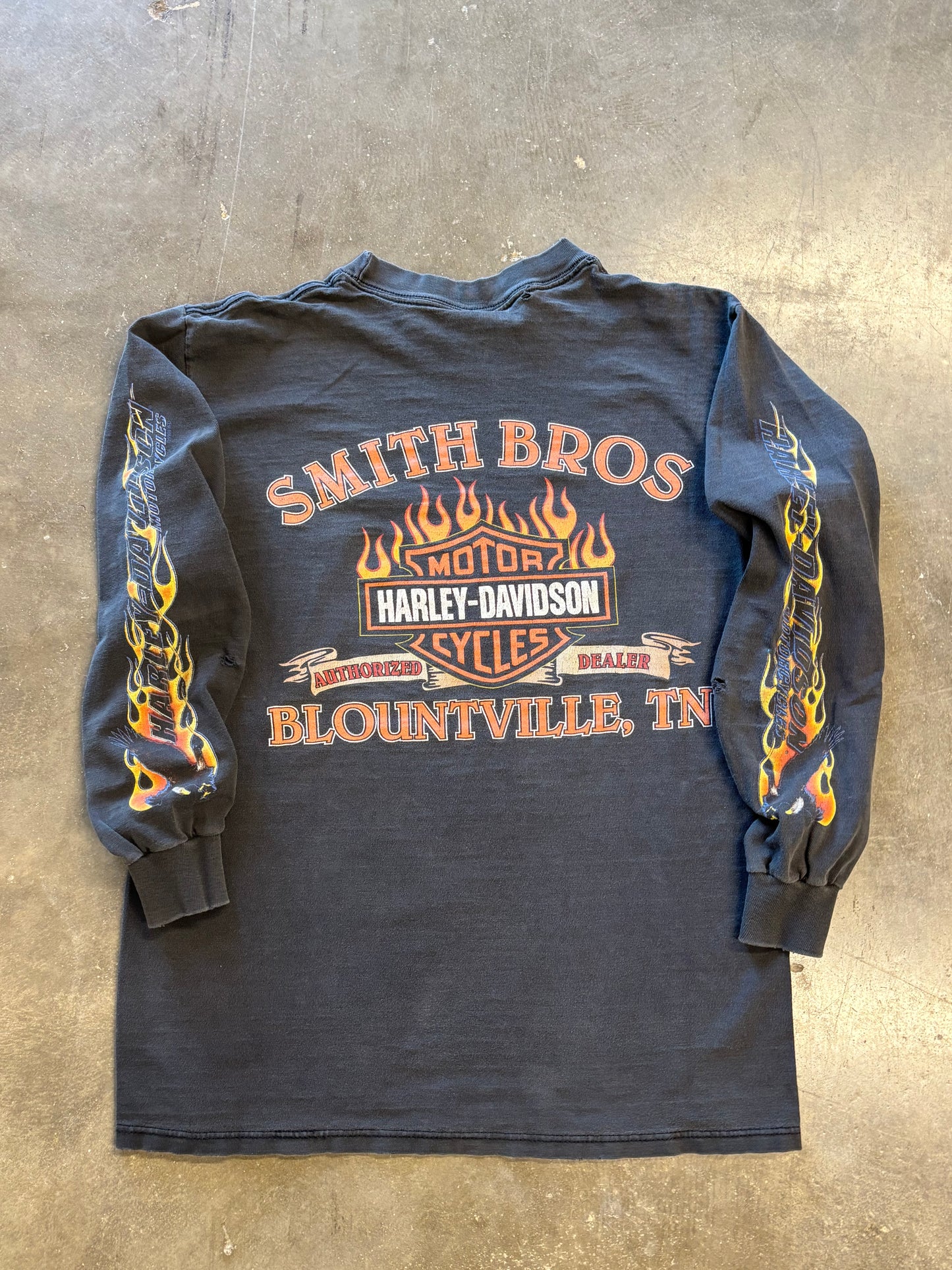 Vintage Harley Davidson Faded out 90’s Eagle long sleeve size medium