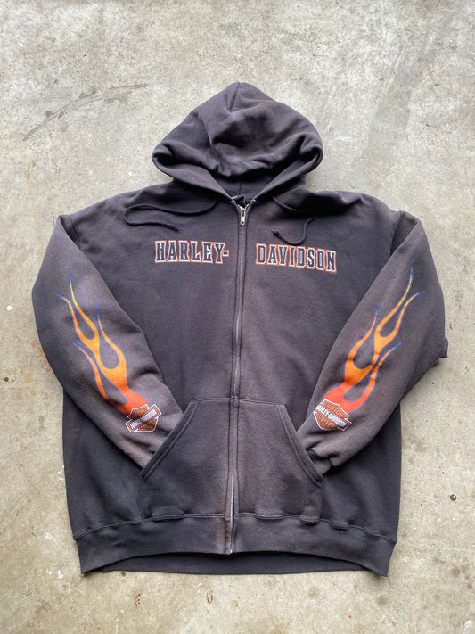 Faded out Harley Davidson Zip Up size large