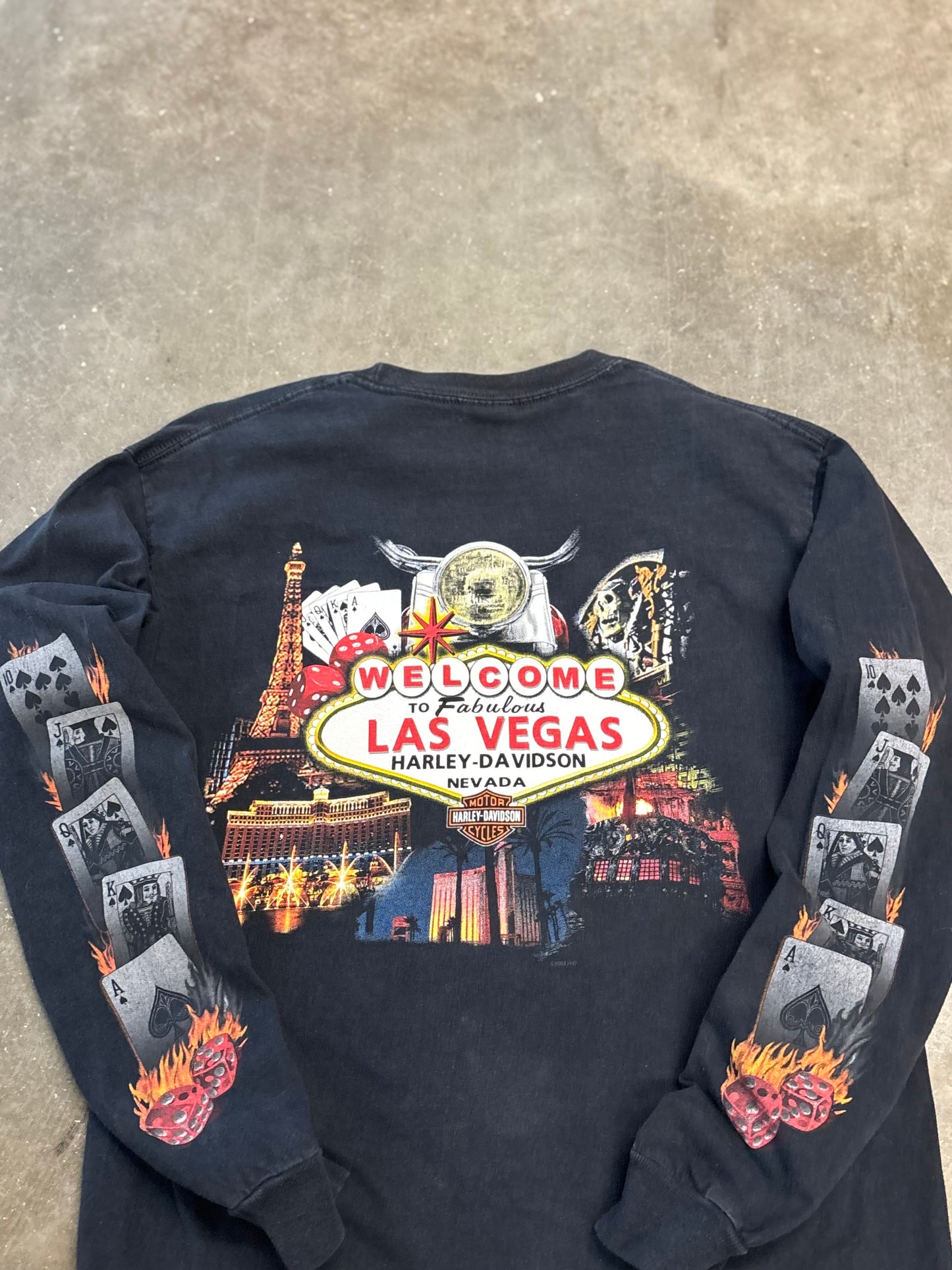 Vintage Harley Davidson roll the dice long sleeve size medium