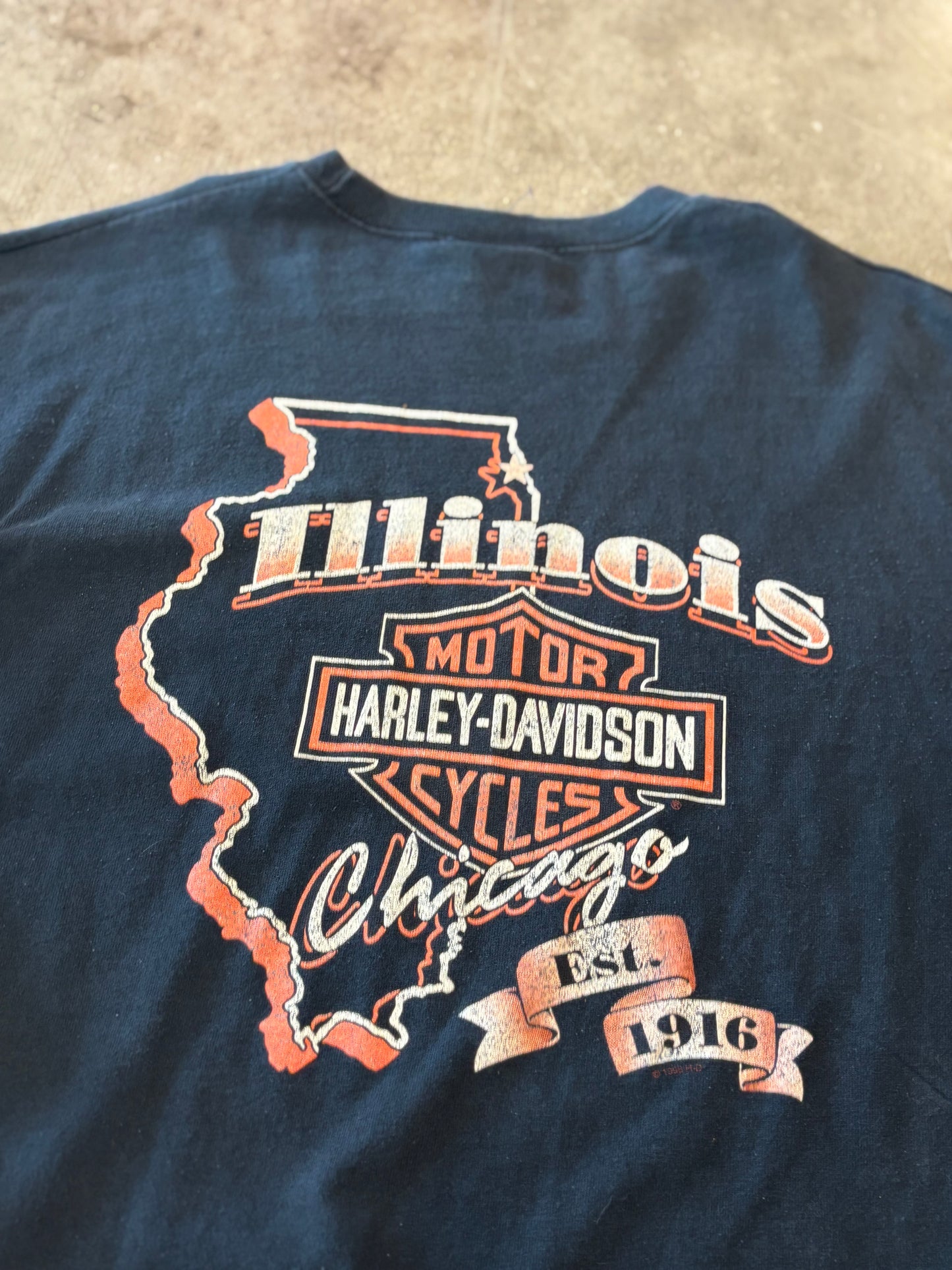 Vintage Harley Davidson Feel the heat long sleeve size xl no koi