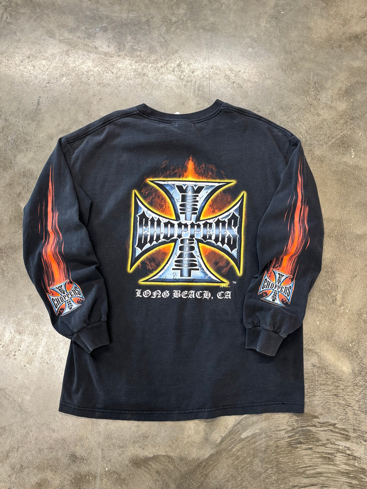 Vintage WCC choppers 4 life long sleeve size xl