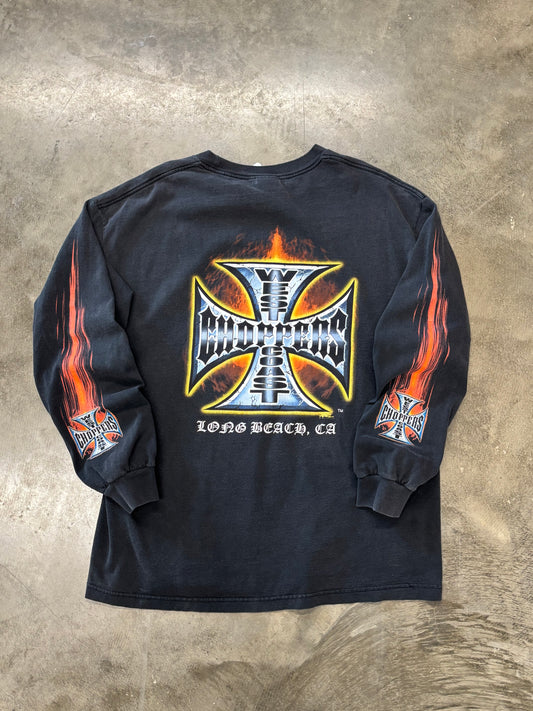 Vintage WCC choppers 4 life long sleeve size xl