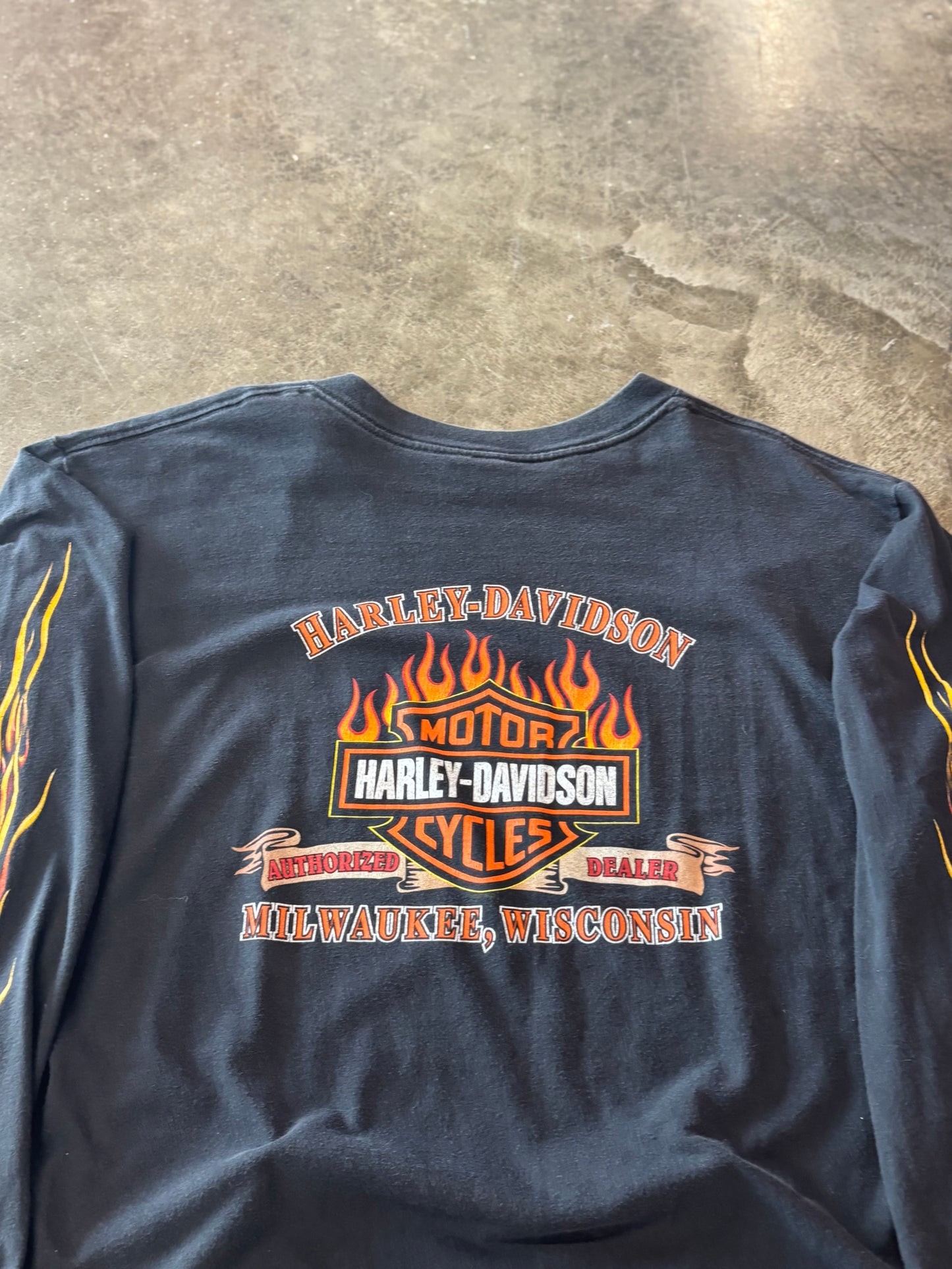 Vintage Harley Davidson Eagle long sleeve size large