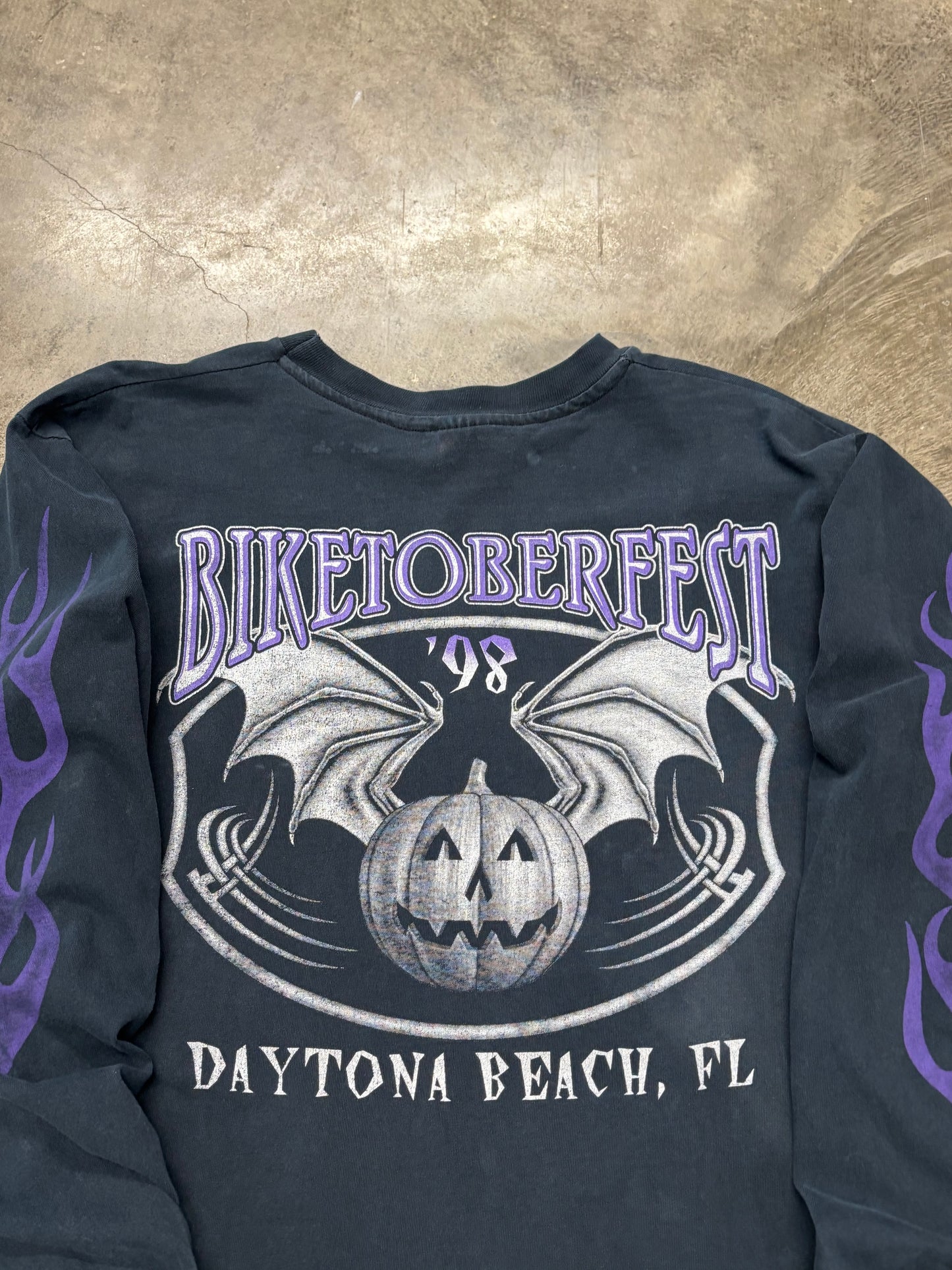 Vintage biketoberfest halloween long sleeve size large