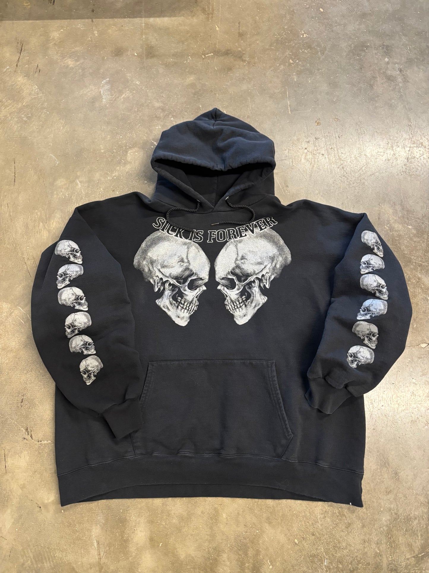 Sick Boy Motorcyles skullpile hoodie size xxl