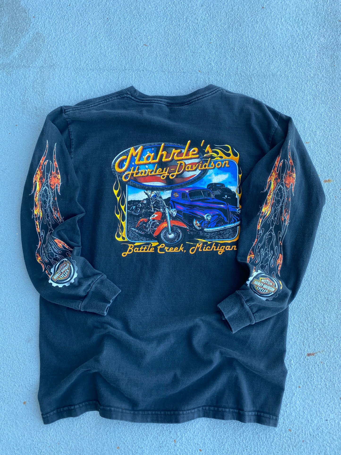 Vintage Bat Wing Harley Davidson Long sleeve size large