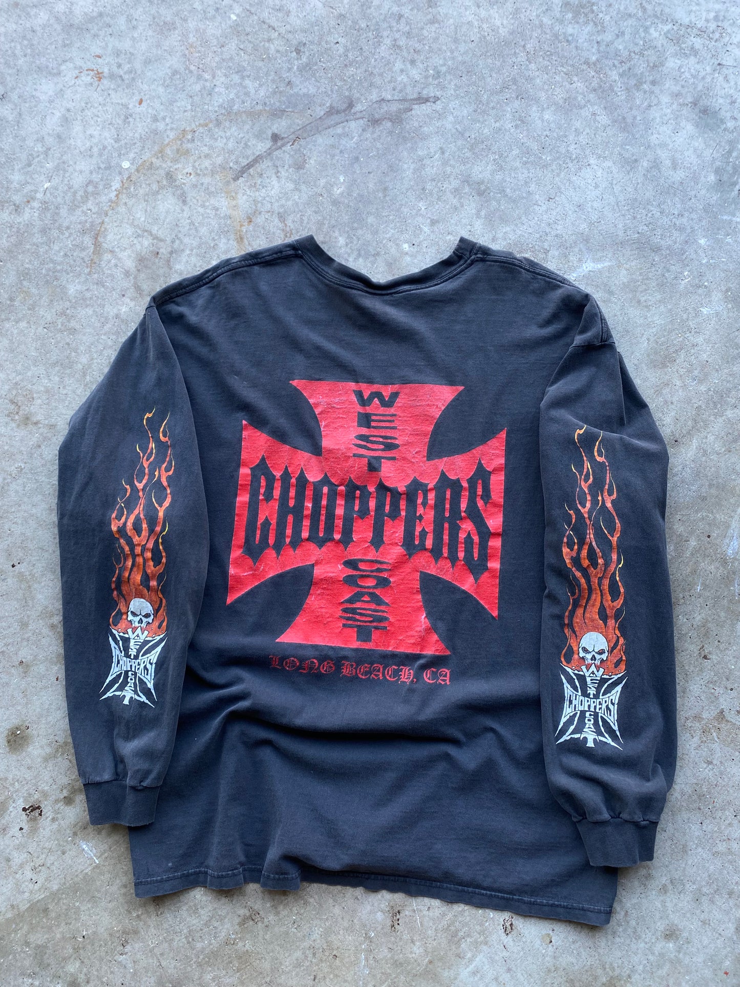 Vintage West Coast Choppers Skull Long sleeve size XXL